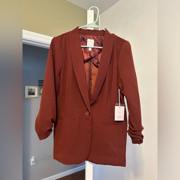 LC Lauren Conrad Jackets & Blazers - Lauren Conrad Maroon Blazer * NWT * Size Small